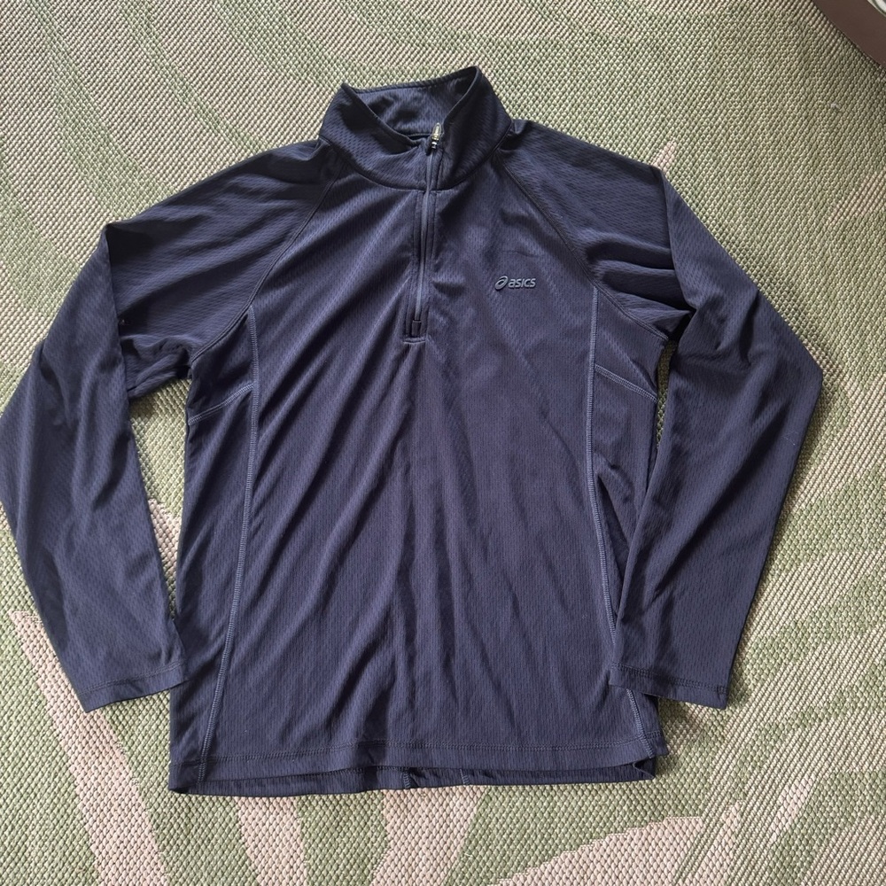 Men’s ASICS Quarter Zip Black Pullover M